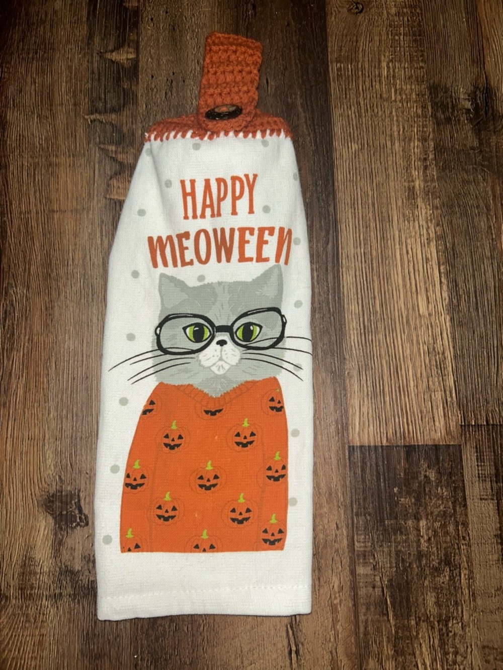 Cat Halloween Hanging Towel